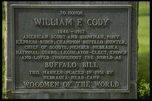216018 Marker, Buffalo Bill Cody Ranch, North Platte, Nebraska A4 Photo Print