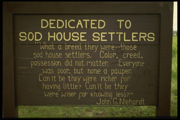 216025 Sod House Museum Sign, Gothenburg A4 Photo Print