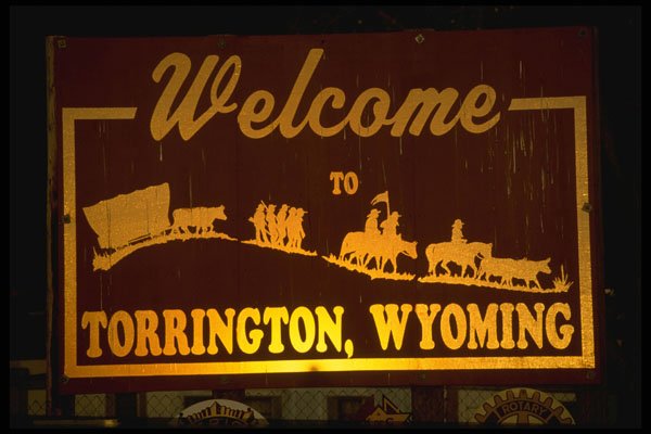 216050 Road Sign Recognizing Oregon Trail, Wyoming A4 Photo Print