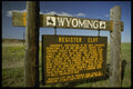 216054 Historic Marker, Register Cliff, Guernsey, Wyoming A4 Photo Print