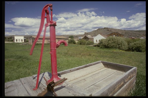 216062 Water Pump And Trough For Animals, South Pass City A4 Photo Print