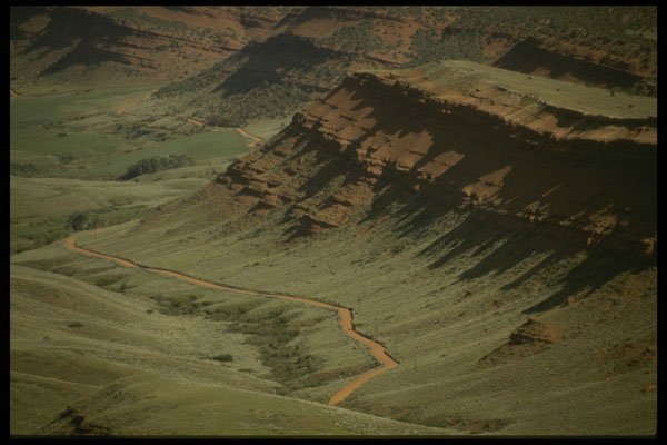 216067 Red Canyon, Traditional Oregon Trail Wagon Route A4 Photo Print