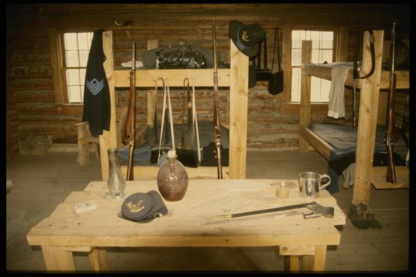 216079 Inside The Barracks, Fort Casper A4 Photo Print