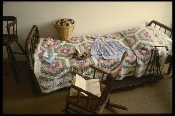 216095 Children's Bedroom, Circa 1850, Foster's Farm A4 Photo Print