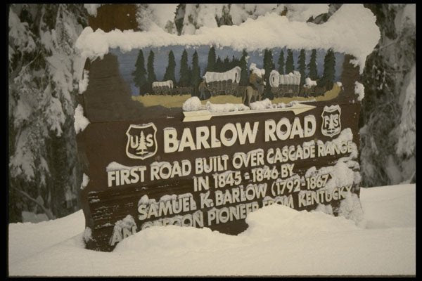216097 The Barlow Road, Oregon Trail Tributary, Mount Hood A4 Photo Print