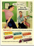216H Spangles Got The Brush 1950S Vintage Advert A4 Photo Print