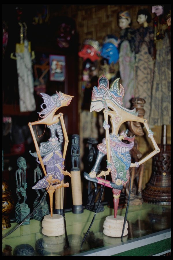 217021 Classic Wayang Puppets On Display In A Shop A4 Photo Print