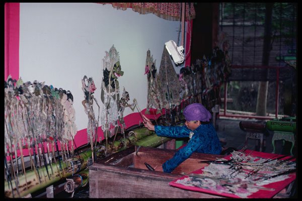 217024 Backstage At A Shadow Puppet Show A4 Photo Print