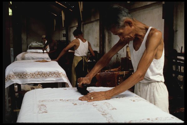 217027 Yogyakarta, Stamping On A Batik Design A4 Photo Print