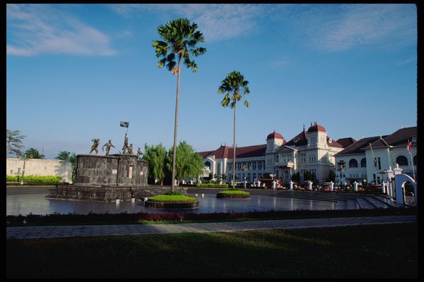 217045 Yogyakarta, The Independence Monument And Office Buildings A4 Photo Print