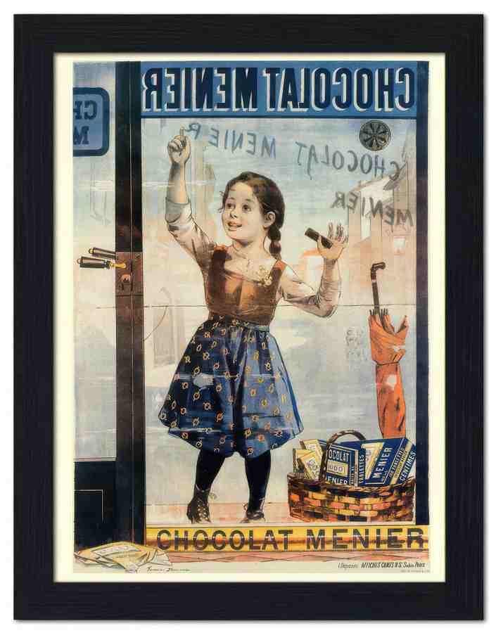 2180 menier chocolate girl 2 Vintage Advert A4 Photo Print