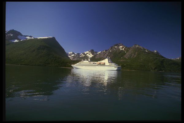 219019 Cruising The Rugged Coastline Near The Arctic Circle A4 Photo Print