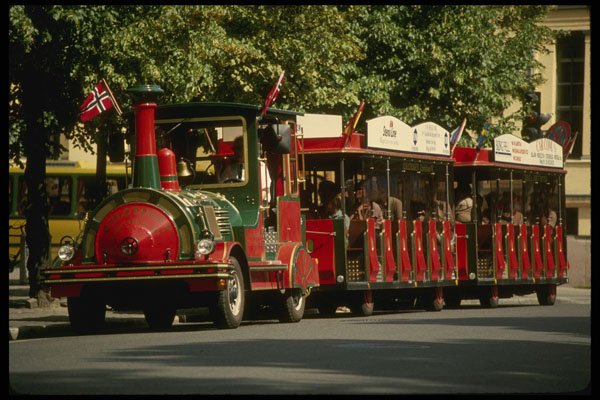 219039 A Decorative Tram Serves Oslo's Sightseers A4 Photo Print