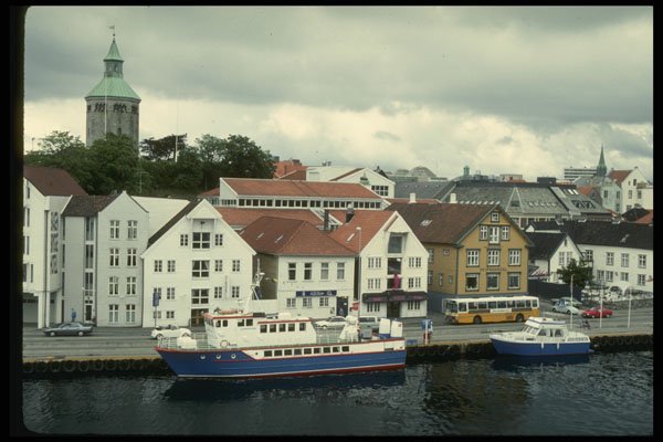 219055 Old Town Circles The Stavanger Harbor A4 Photo Print