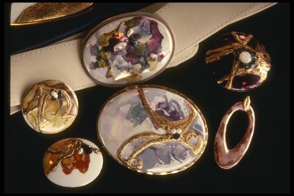 219061 Modern Gold, Porcelain And Pearl Jewelry From Stavanger A4 Photo Print