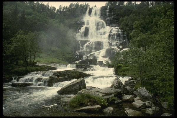 219069 Flaam's Waterfalls Are Powerful And Abundant A4 Photo Print