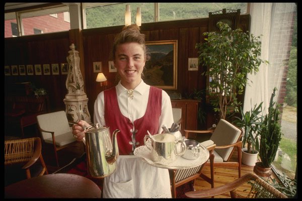 219074 Afternoon Tea Served At The Stalheim Hotel A4 Photo Print