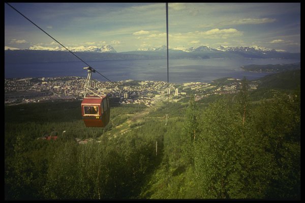 219094 The Cable Car Climbs High Above Narvik, Norway A4 Photo Print