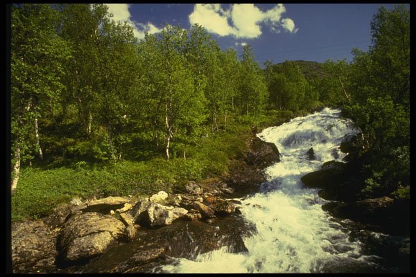 219096 A Mountain Cascade Above Narvik A4 Photo Print