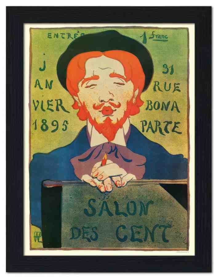 2191 salon des cent paul 1895 2 Vintage Advert A4 Photo Print