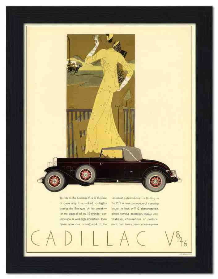 2198 cadillac art deco car advert 2 Vintage Advert A4 Photo Print