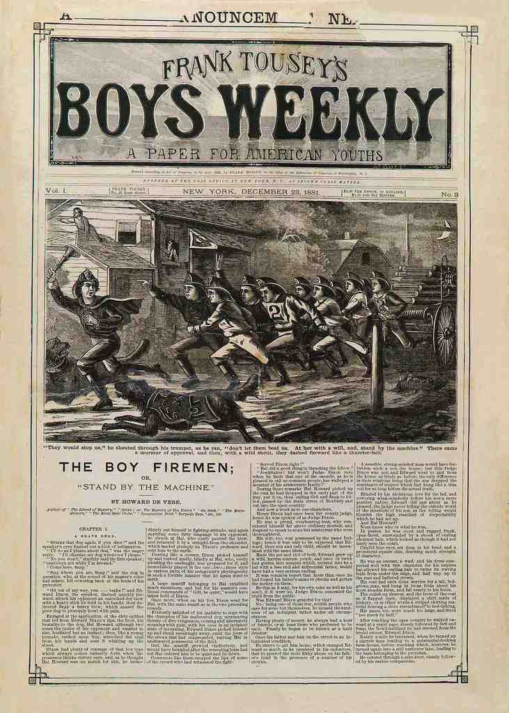 22 Fire Fighting Boys Weekly Vintage A4 Photo Print
