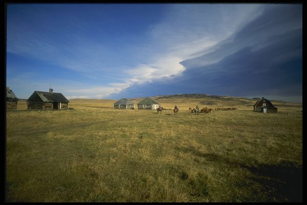 220069 Abandoned Ranch Under chinook Arch Cloud Formation A4 Photo Print