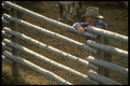 220072 Cowboy Relaxing After A Long Day Of Weaning Calves A4 Photo Print