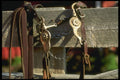 220082 Cowboy's Decorative, Silver Bit On Fence A4 Photo Print