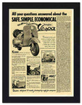 2206 vespa scooter advert 1950s 2 Vintage Advert A4 Photo Print