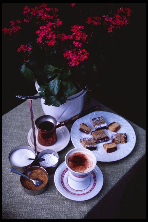 222032 Typical Austrian Coffee Service A4 Photo Print