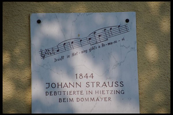 222033 Johann Strauss Commemorative Plaque, Vienna A4 Photo Print