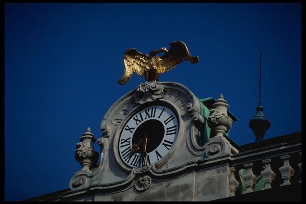 222041 Decorative Rooftop Clock, Schonbrunn Palace A4 Photo Print