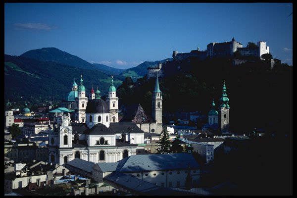222050 Fortress Overlooks The Old Town A4 Photo Print