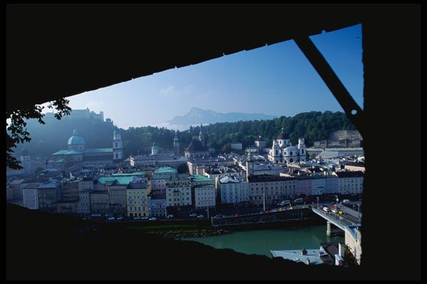 222058 View Of Old Town Salzburg From Capuchin Monastery A4 Photo Print