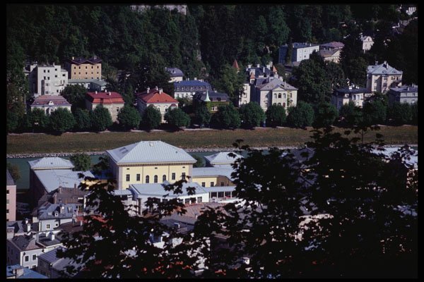 222062 Classical Villas Line Both Banks Of The Salzach River A4 Photo Print