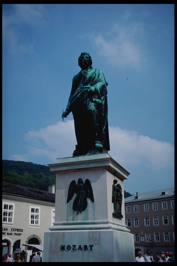 222065 Mozart's Statue, Born In Salzburg, 1756 A4 Photo Print