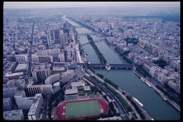 223006 View Of Paris And River Seine, As Seen From The Eiffel Tower A4 Photo Print