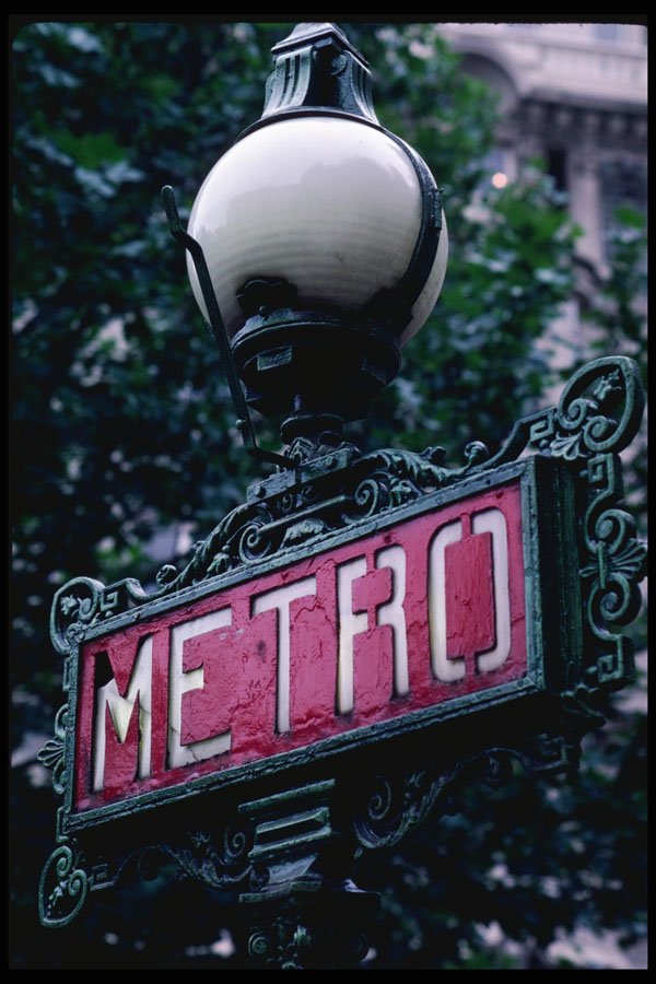 223019 Art Deco Sign For A Metro Train Station A4 Photo Print