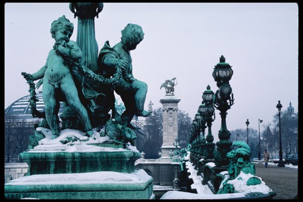 223036 Lamps Lining The Pont Alexandre III, Circa 1900 A4 Photo Print