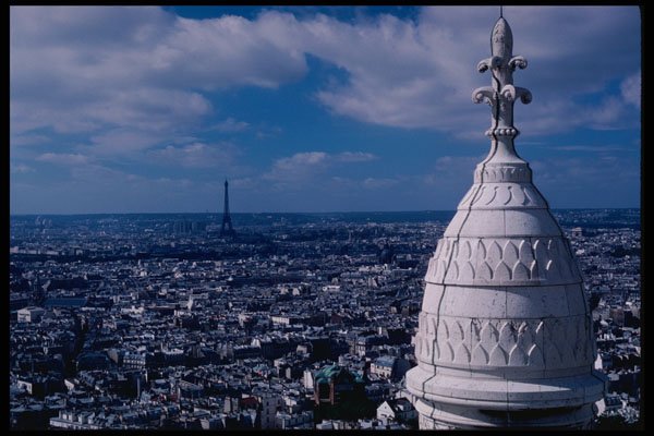223037 Parisian Skyline, As Seen From Sacre Coeur Cathedral A4 Photo Print