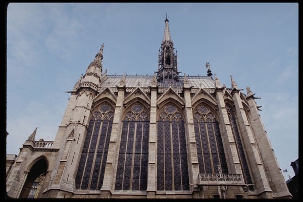 223039 Facade Of Sainte Chapelle, A Gothic Cathedral In Paris A4 Photo Print