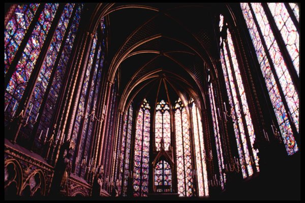 223040 Gothic Interior Of Sainte Chapelle, Paris A4 Photo Print