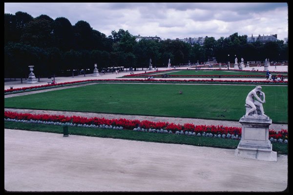 223045 Lawns, The Tuileries Gardens, Paris A4 Photo Print