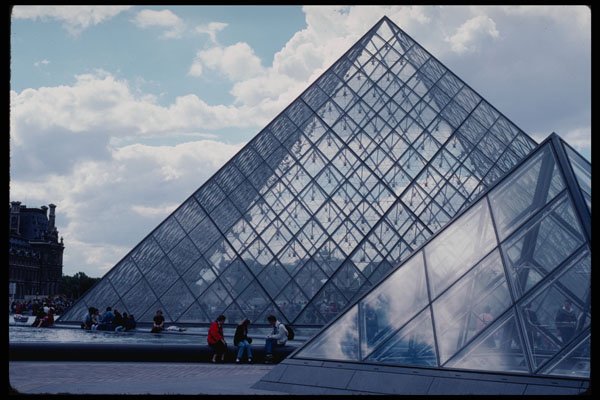 223060 Glass Pyramids Designed By I.M. Pei, The Louvre Courtyard A4 Photo Print