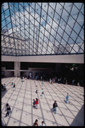 223062 Interior Of I.M. Pei's Glass Pyramid A4 Photo Print