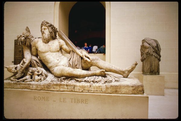 223063 Rome Le Tibre Sculpture, The Louvre Museum, Paris A4 Photo Print