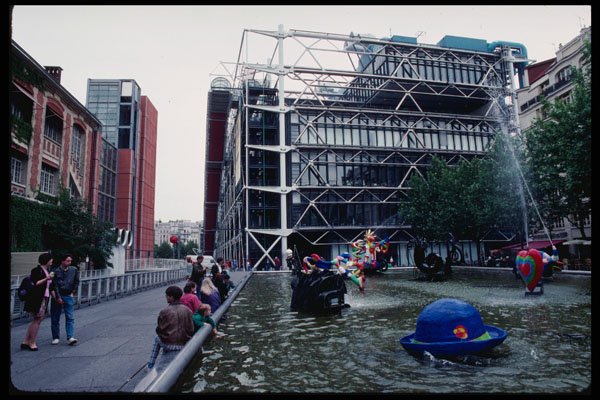 223071 Side Pool At The Pompidou Center, Modern Art Museum A4 Photo Print
