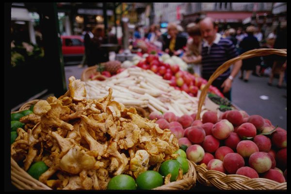 223076 Sidewalk Market Stalls, Paris A4 Photo Print