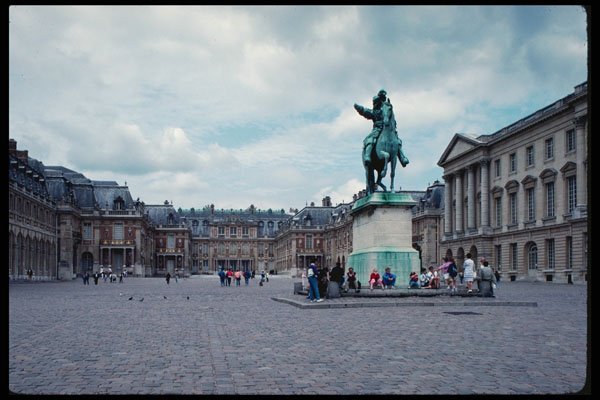 223096 Equestrian Statue In The Courtyard Of Louis XIV's Palace A4 Photo Print